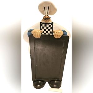 Italian Chef With Chalkboard Figurine